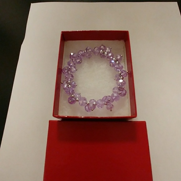 Lavender Metallic Crystal Bracelet - Picture 8 of 8